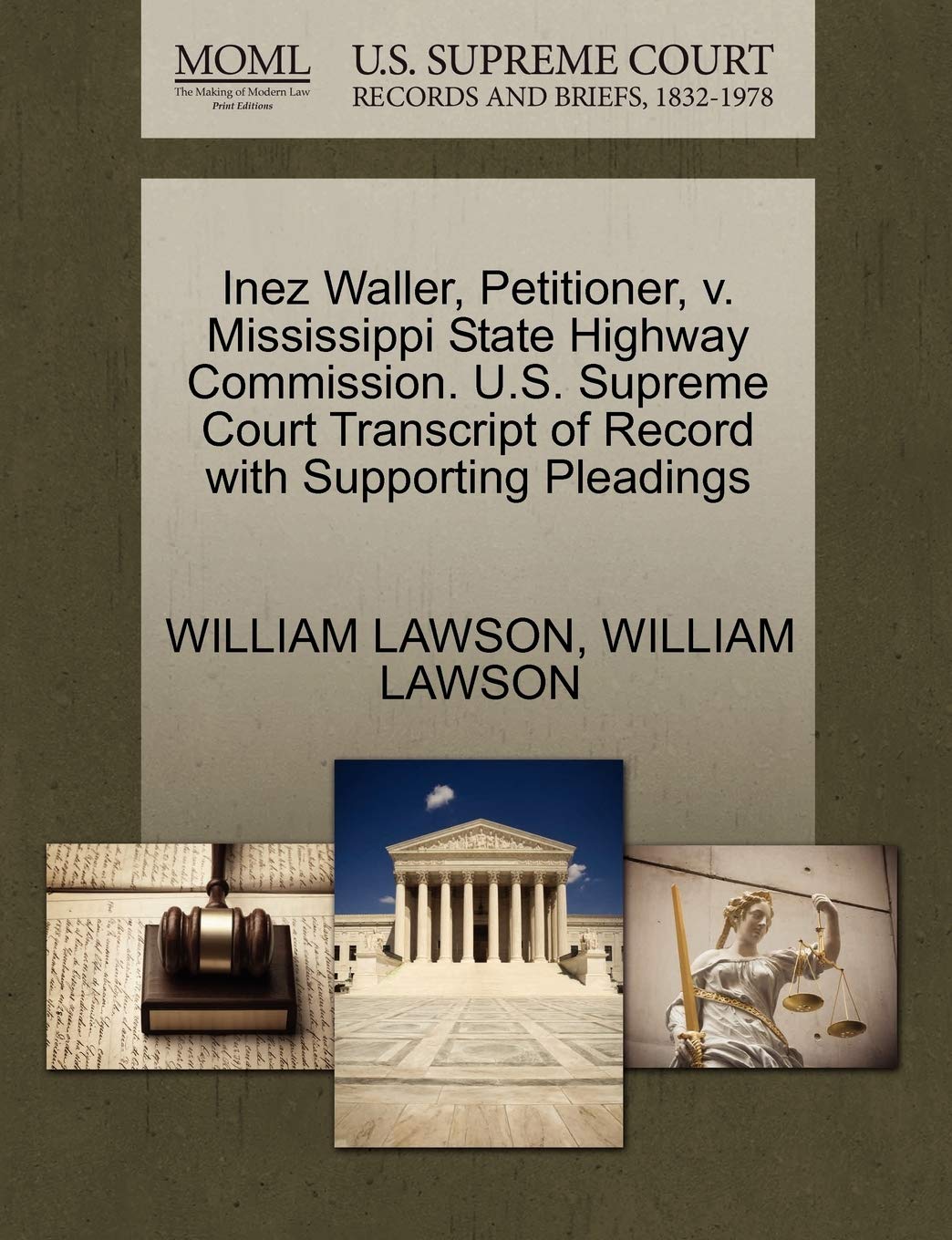 Inez Waller, Petitioner, V. Mississippi State Highway Commission. U.S. Supreme Court Transcript of Record with Supporting Pleadings Law