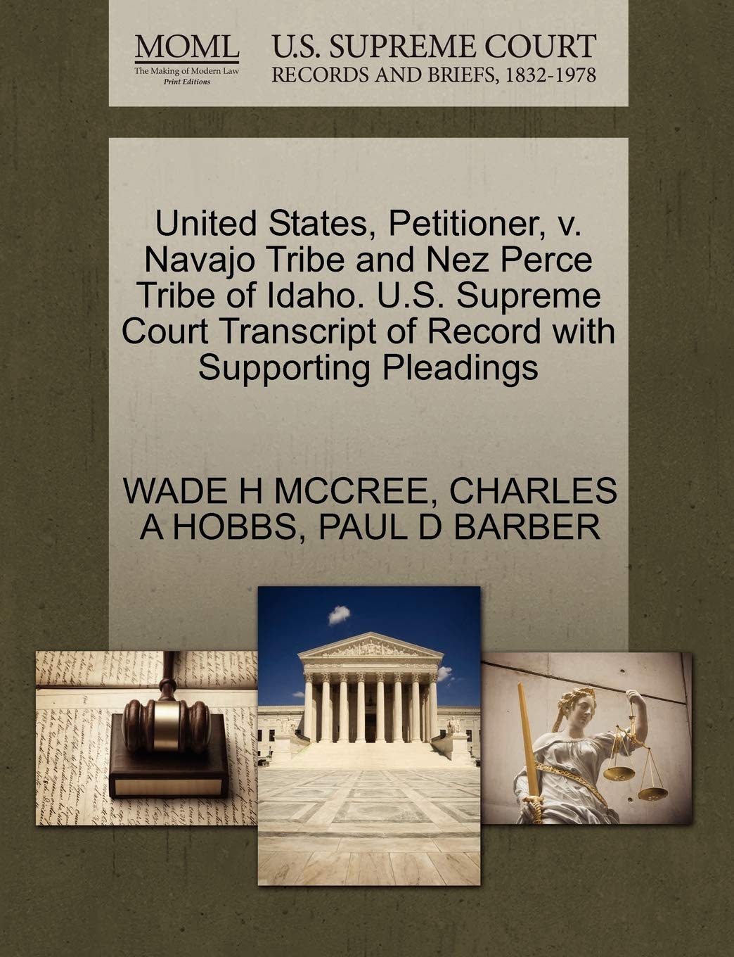 United States, Petitioner, V. Navajo Tribe and Nez Perce Tribe of Idaho. U.S. Supreme Court Transcript of Record with Supporting Pleadings Law