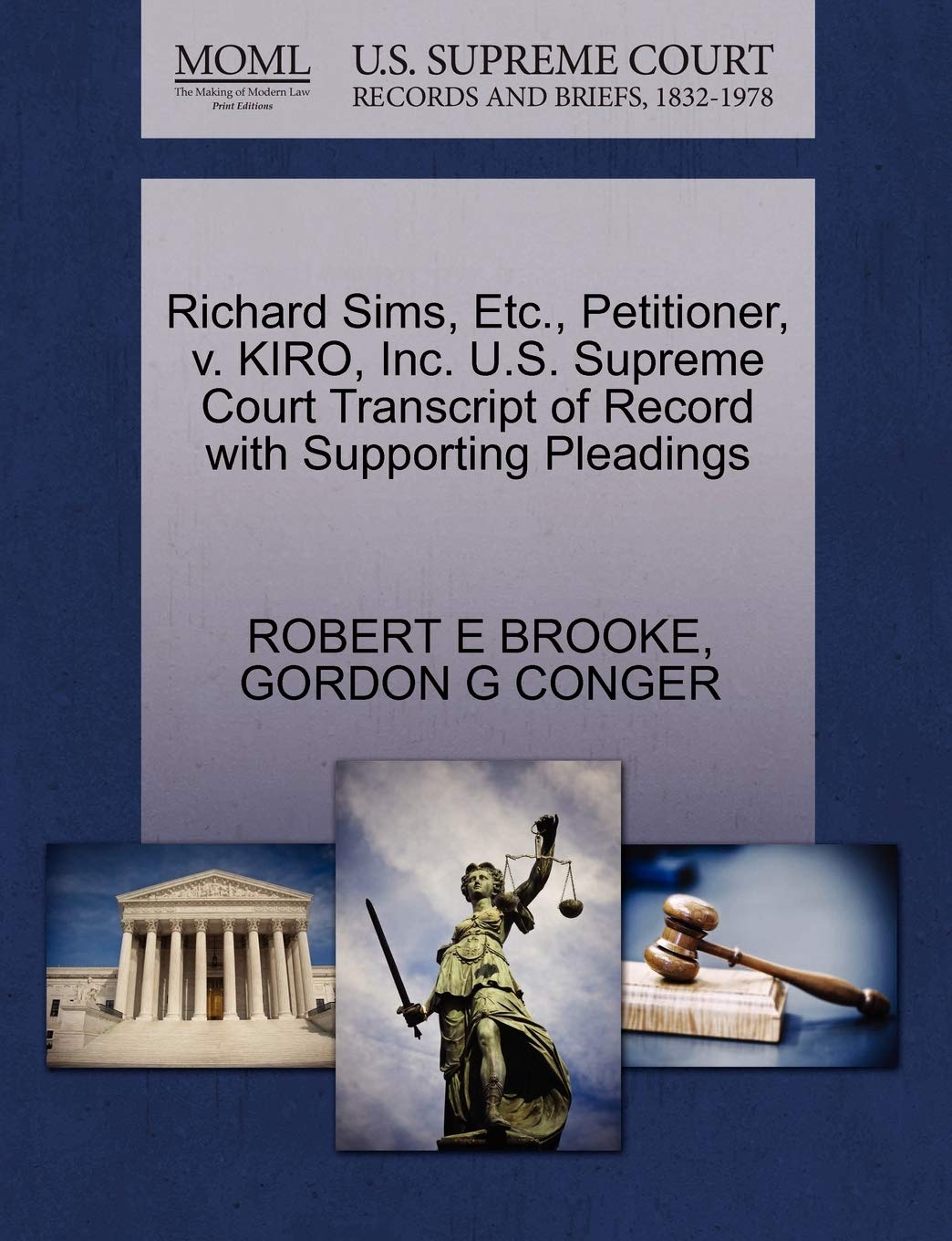 Richard Sims, Etc., Petitioner, V. Kiro, Inc. U.S. Supreme Court Transcript of Record with Supporting Pleadings Law