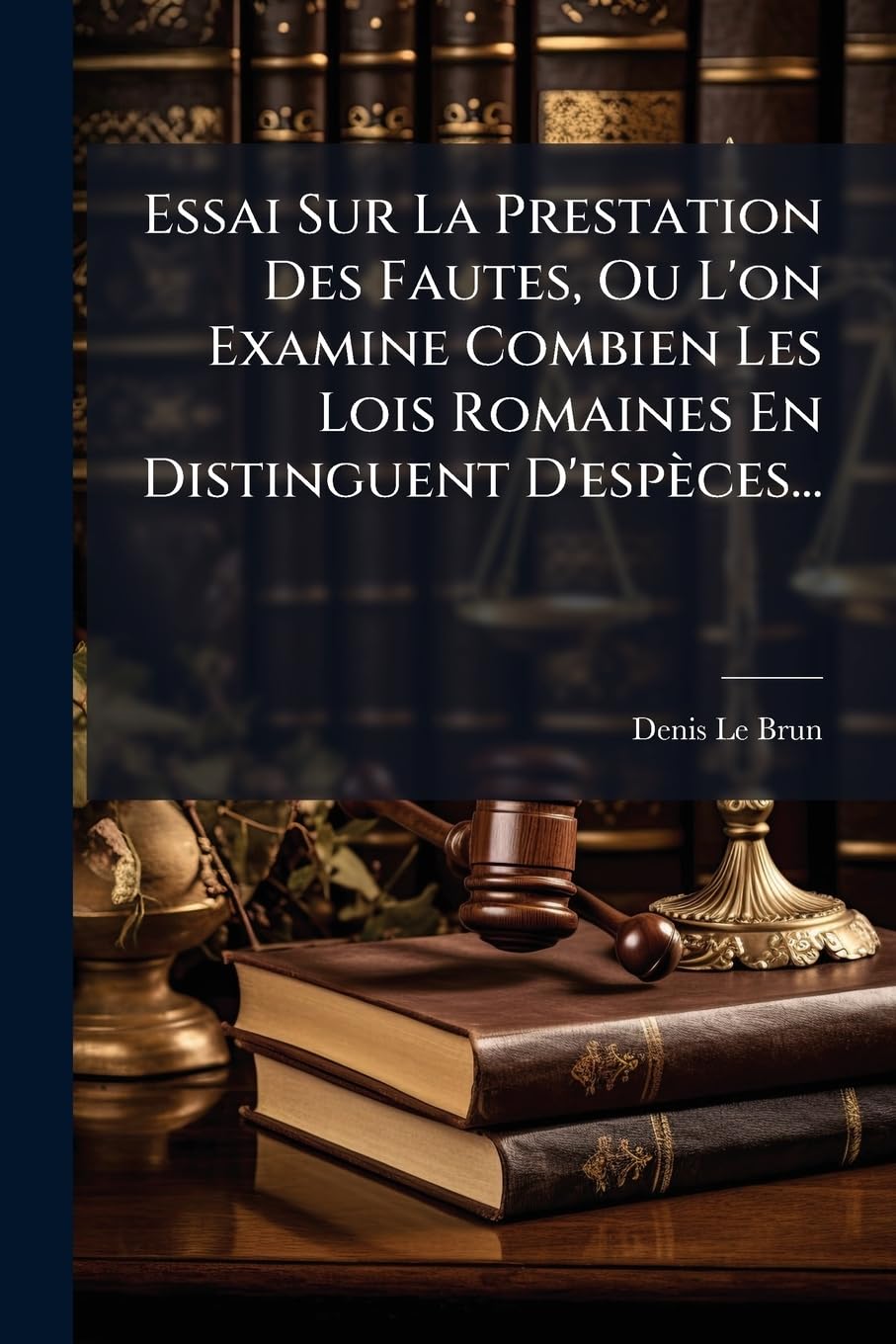 Essai Sur La Prestation Des Fautes, Ou L'on Examine Combien Les Lois Romaines En Distinguent D'espèces... book