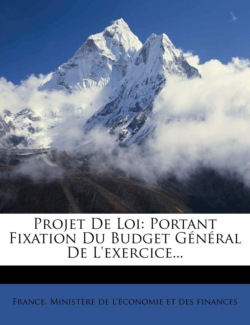 Projet De Loi: Portant Fixation Du Budget Général De L'exercice... book