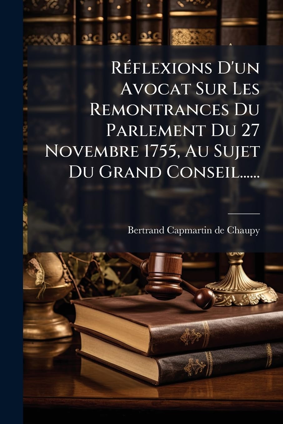 Réflexions D'un Avocat Sur Les Remontrances Du Parlement Du 27 Novembre 1755, Au Sujet Du Grand Conseil...... book