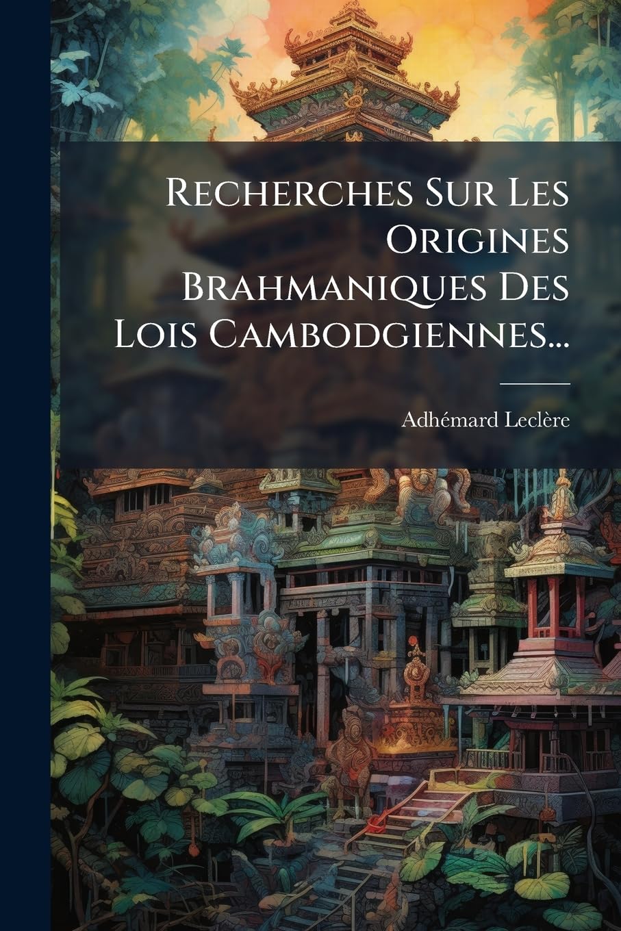 Recherches Sur Les Origines Brahmaniques Des Lois Cambodgiennes... book