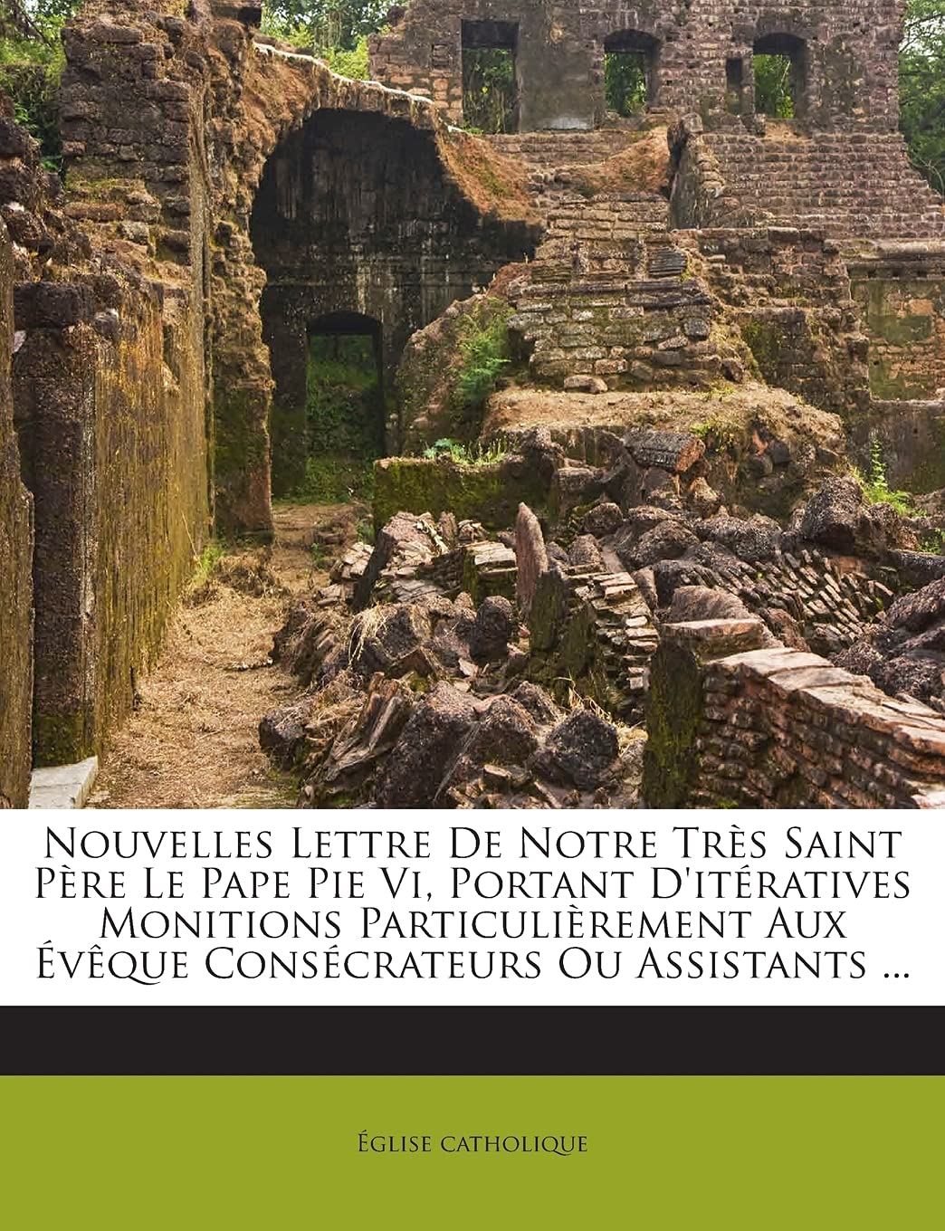 Nouvelles Lettre De Notre Très Saint Père Le Pape Pie Vi, Portant D'itératives Monitions Particulièrement Aux Évêque Consécrateurs Ou Assistants ... book