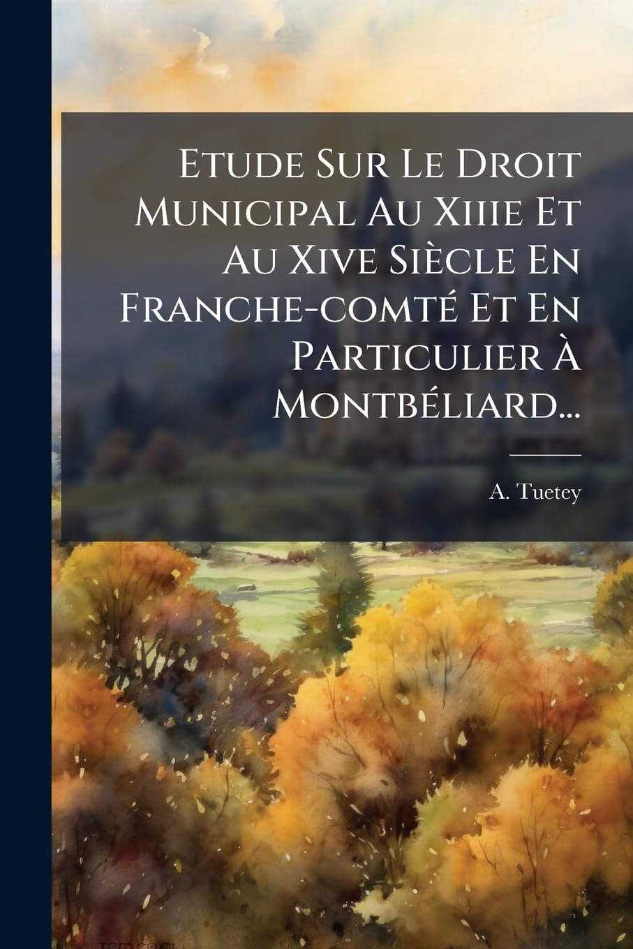 Etude Sur Le Droit Municipal Au Xiiie Et Au Xive Siècle En Franche-Comté Et En Particulier À Montbéliard... book