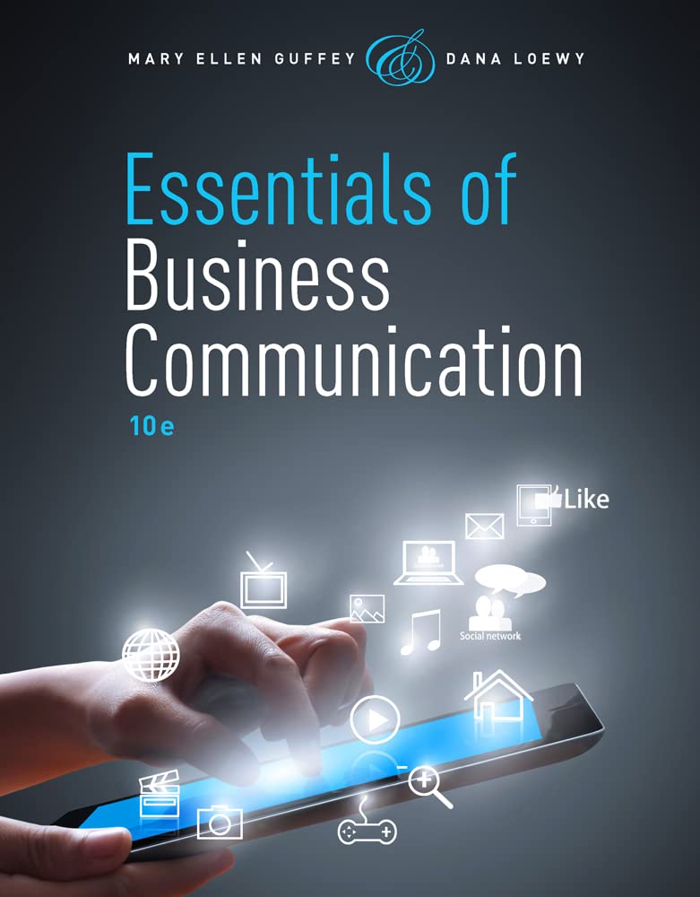 Essentials of Business Communication book