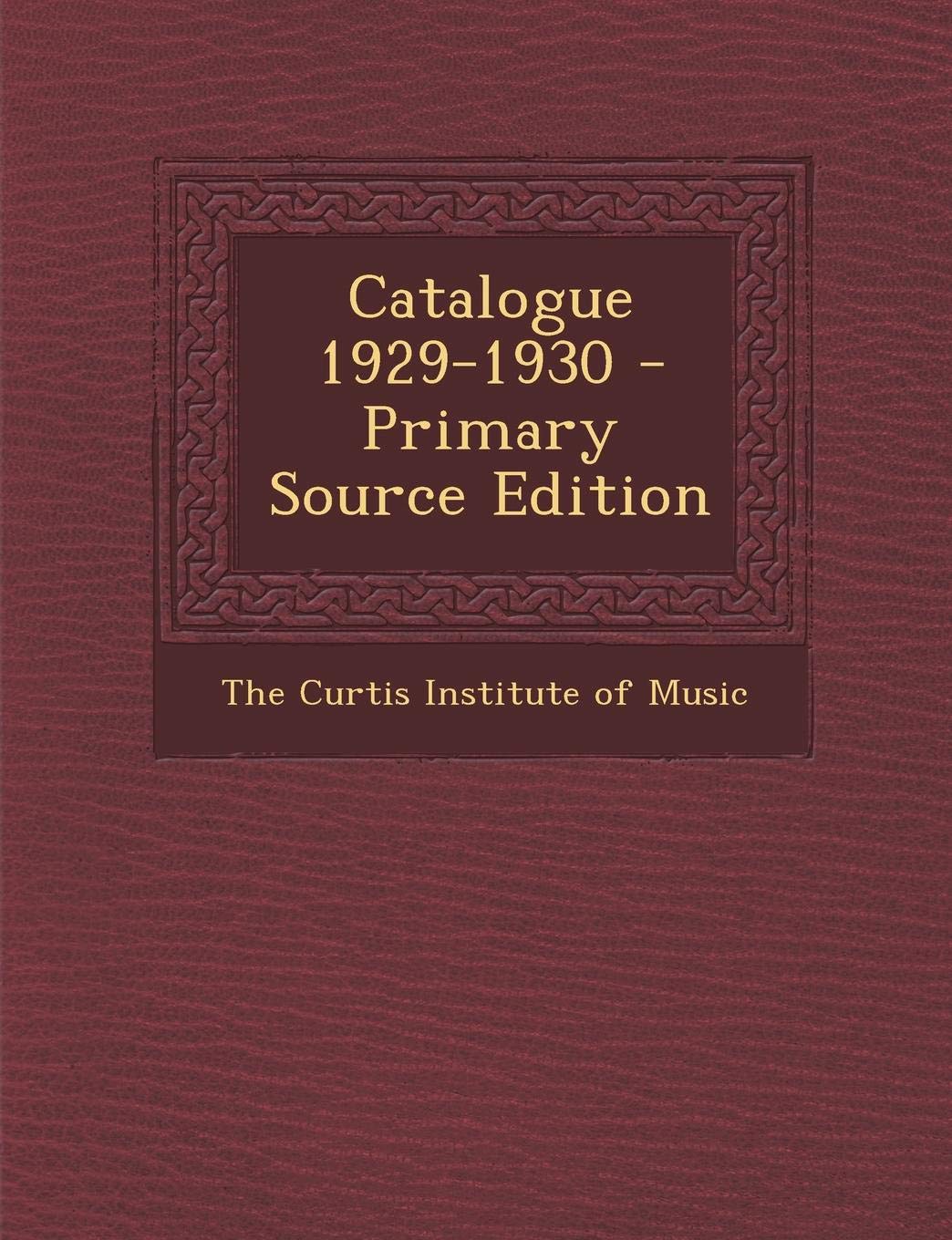 Catalogue 1929-1930 - Primary Source Edition Politics & History