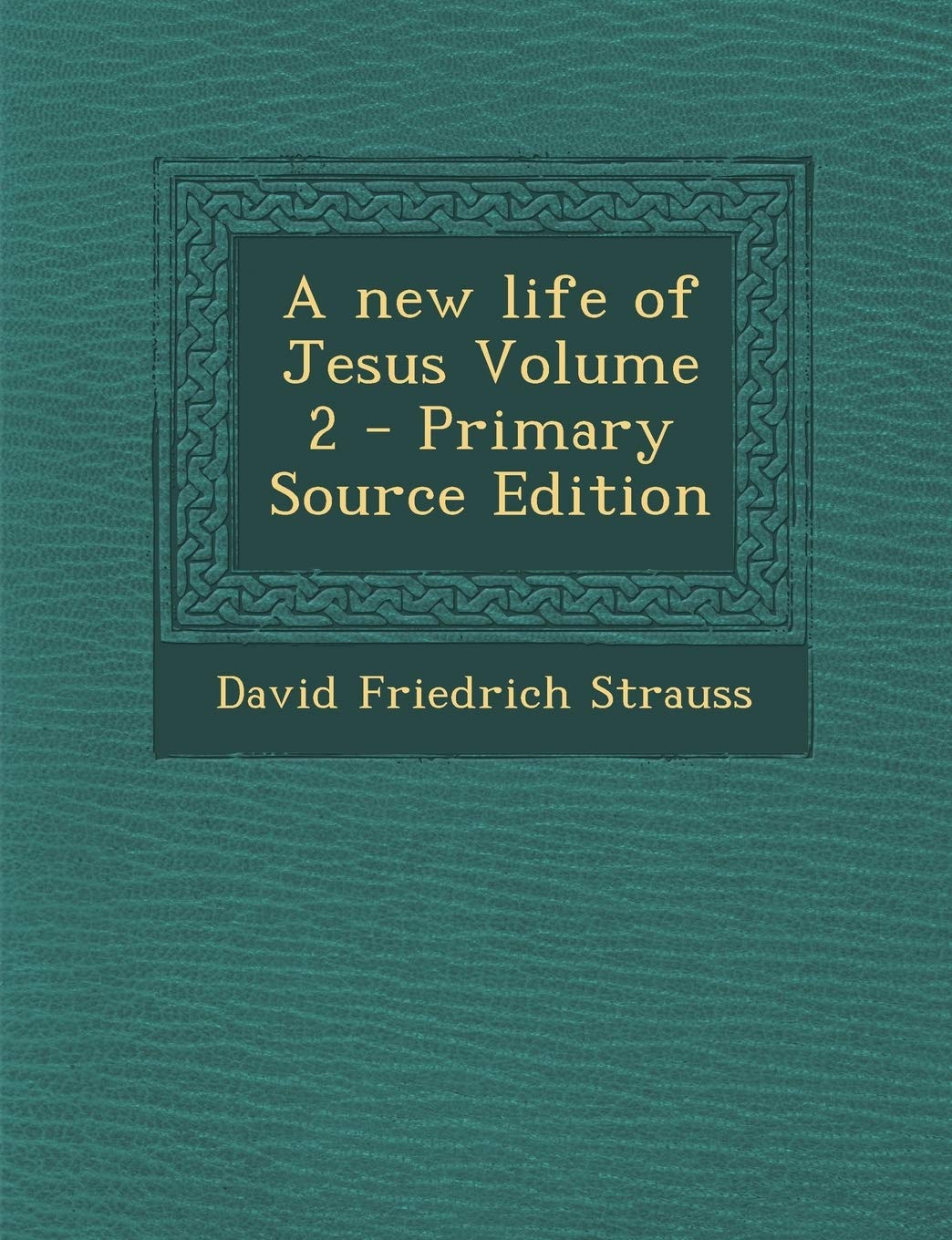 A New Life of Jesus Volume 2 Politics & History
