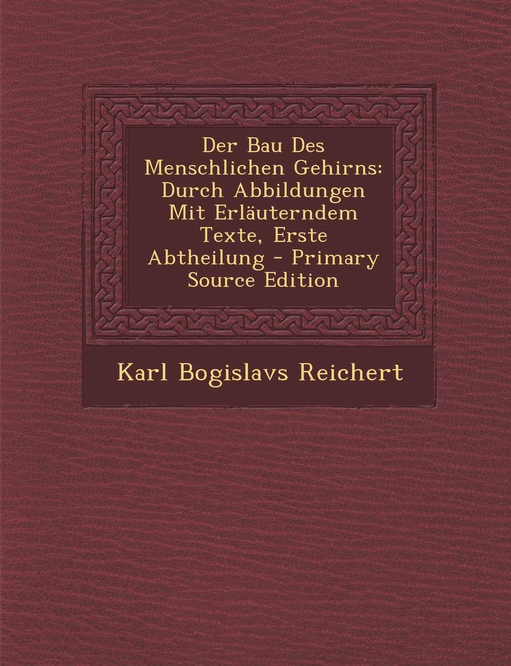 Der Bau Des Menschlichen Gehirns: Durch Abbildungen Mit Erlauterndem Texte, Erste Abtheilung Medicine