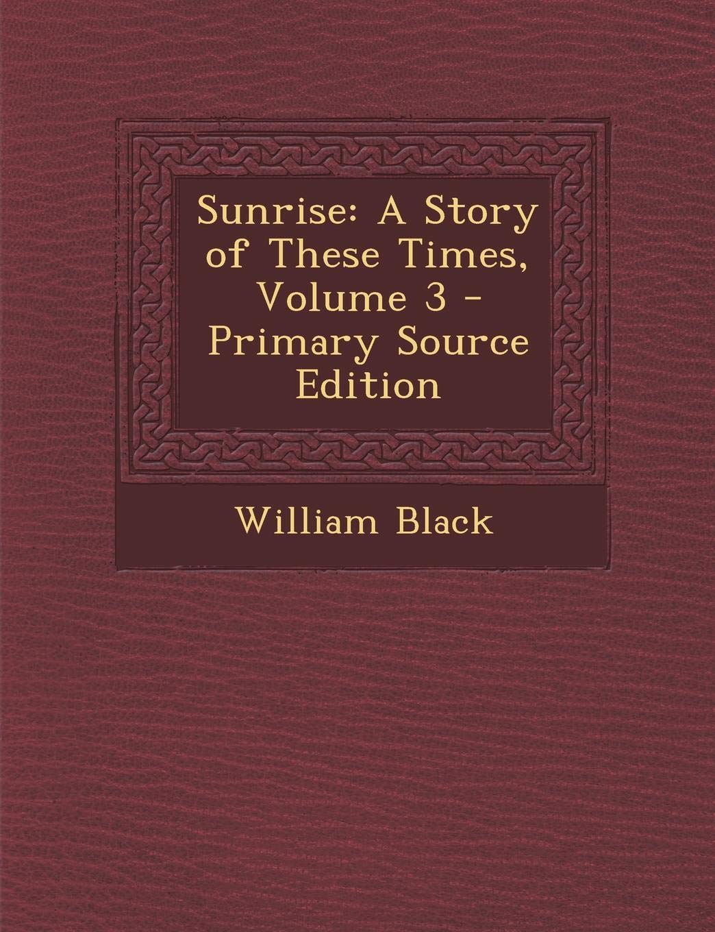 Sunrise: A Story of These Times, Volume 3 Contemporary literature