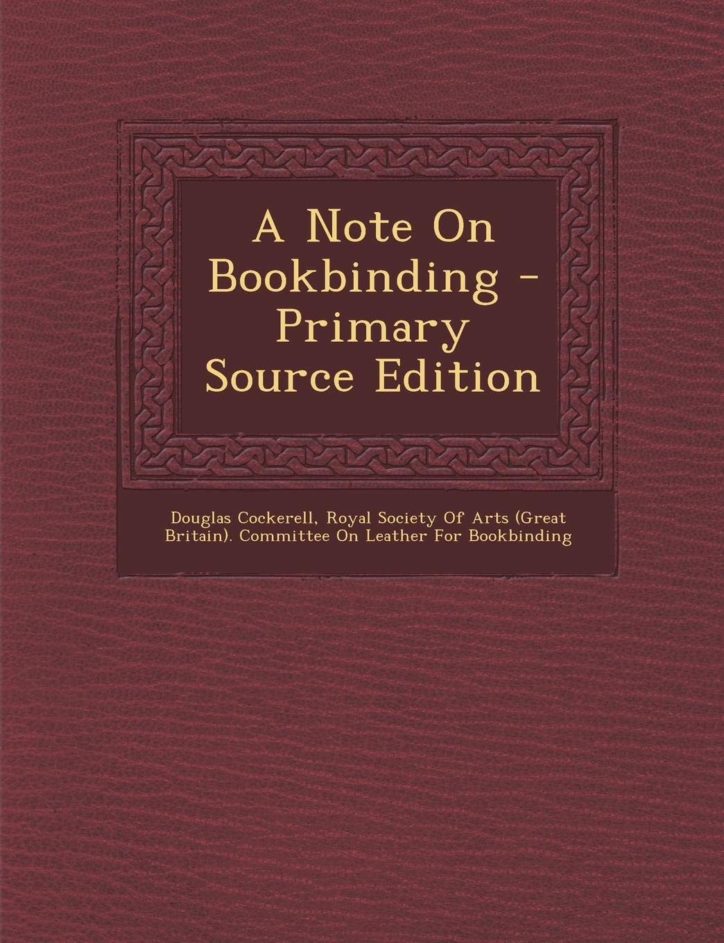 A Note on Bookbinding Hobbies & Crafts