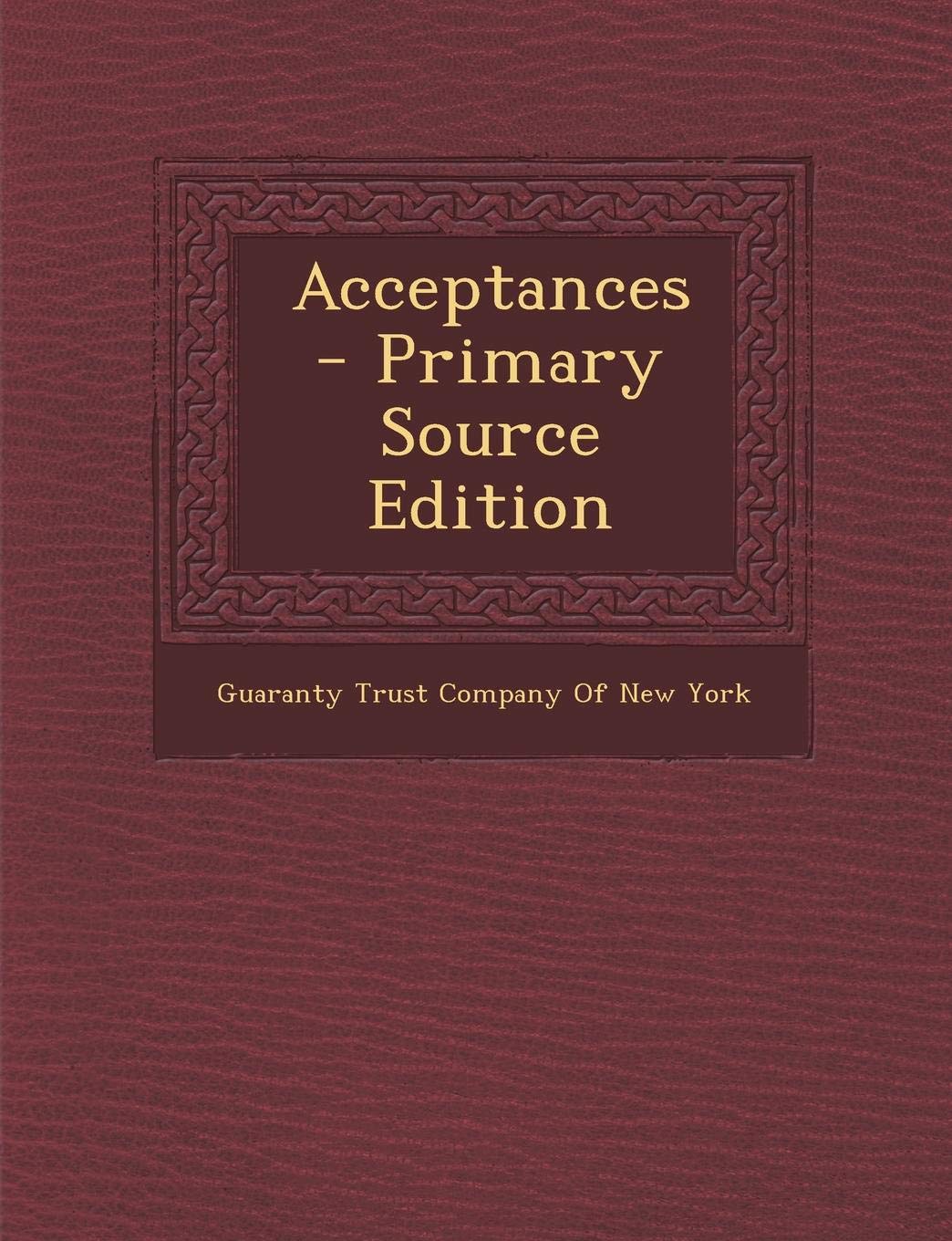 Acceptances Politics & History