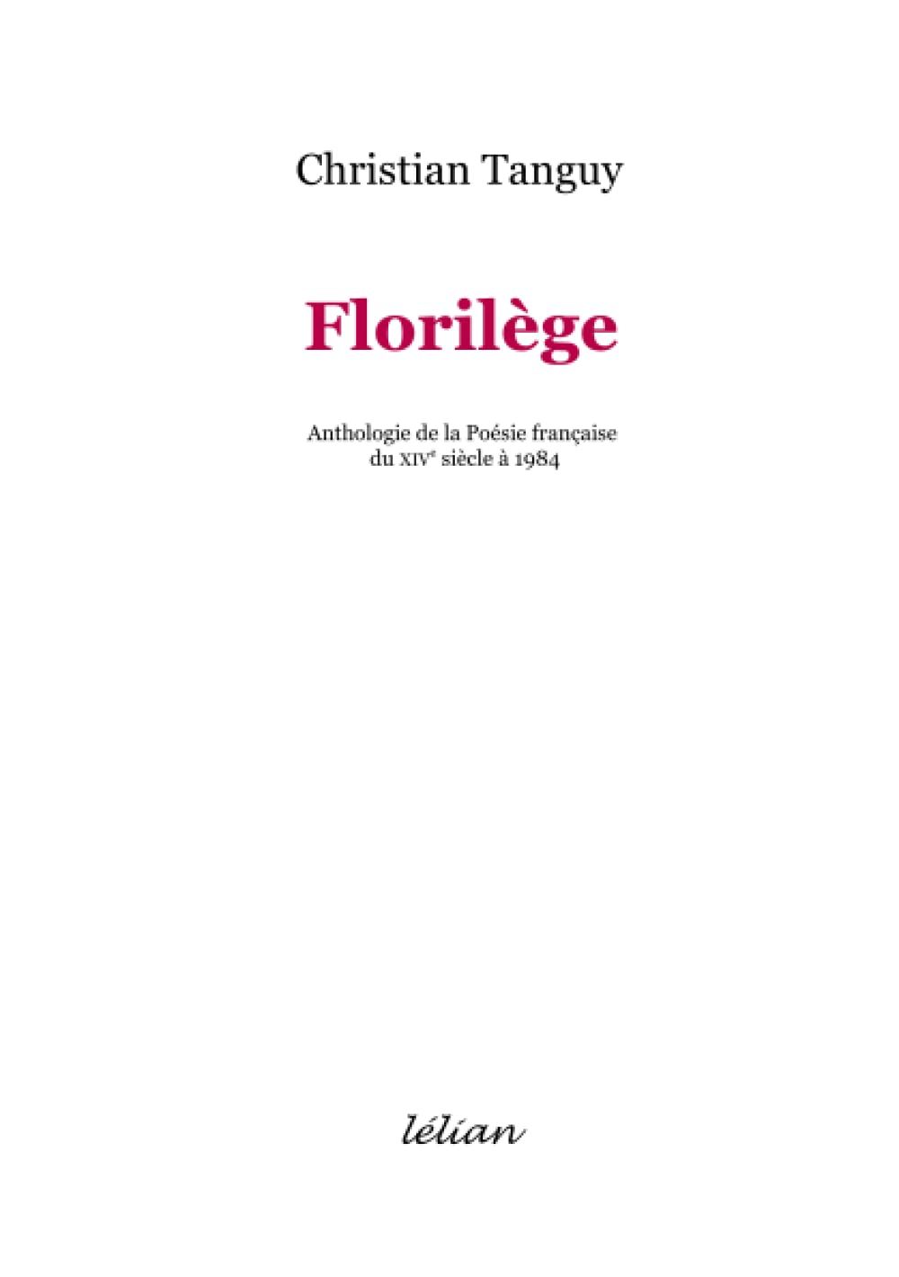 Florilège book
