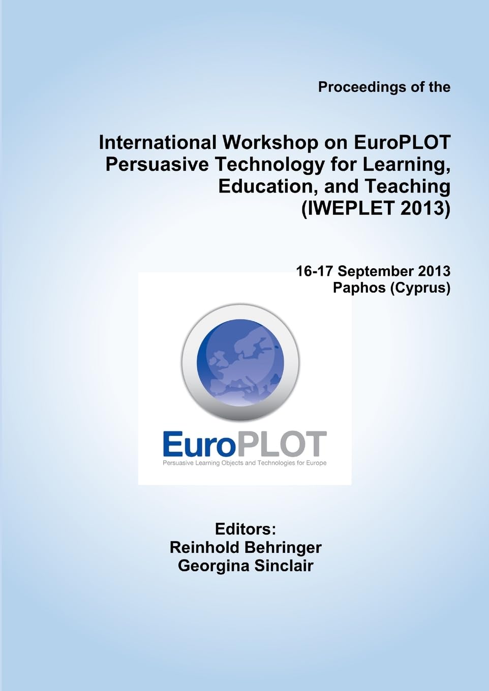 Product Image: IWEPLET 2013 Proceedings