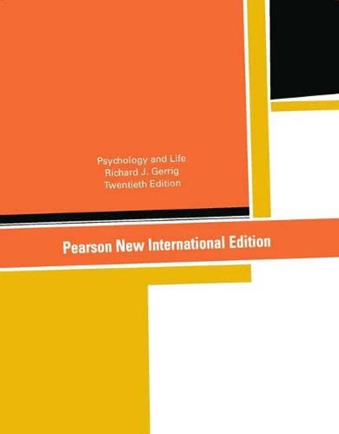 Psychology and Life: Pearson New International Edition Contemporary literature