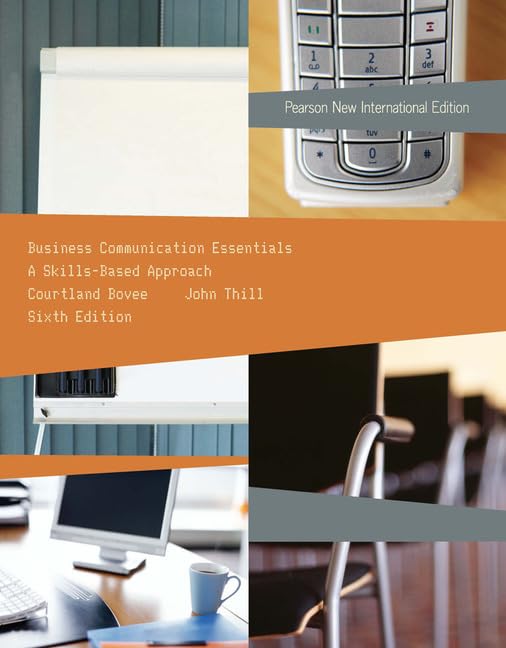 Business Communication Essentials: Pearson New International Edition Business, Finance & Career