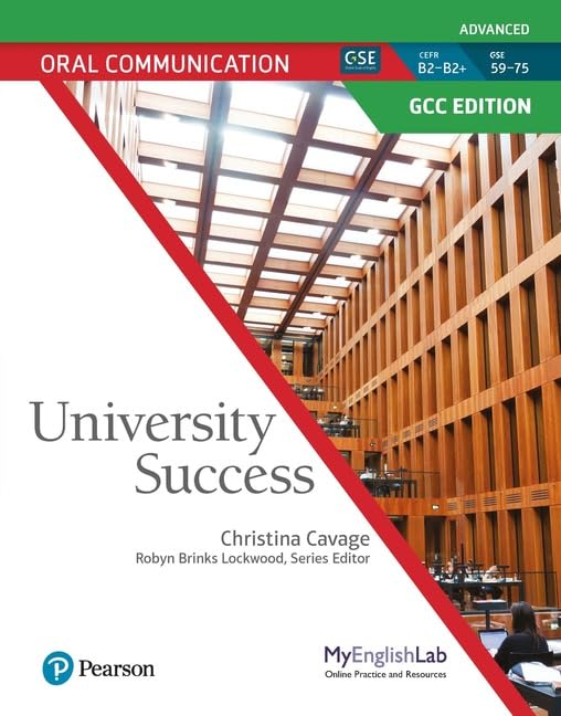 University Success GCC Advanced Oral Communication Student Book & Student MyEnglishLab Books