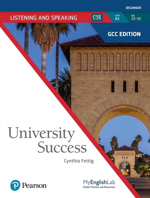 University Success GCC Speaking and Listening Level 1 Student Book & Student MyEnglishLab Books