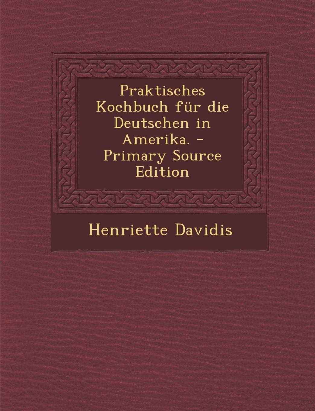 Praktisches Kochbuch Fur Die Deutschen in Amerika. Politics & History