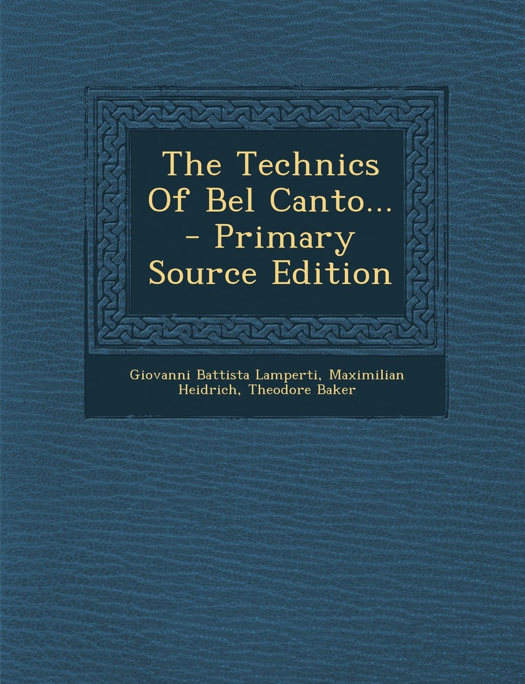 The Technics Of Bel Canto... Politics & History