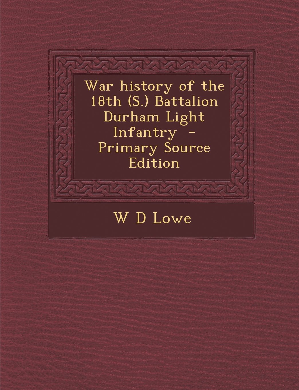 War history of the 18th (S.) Battalion Durham Light Infantry Politics & History