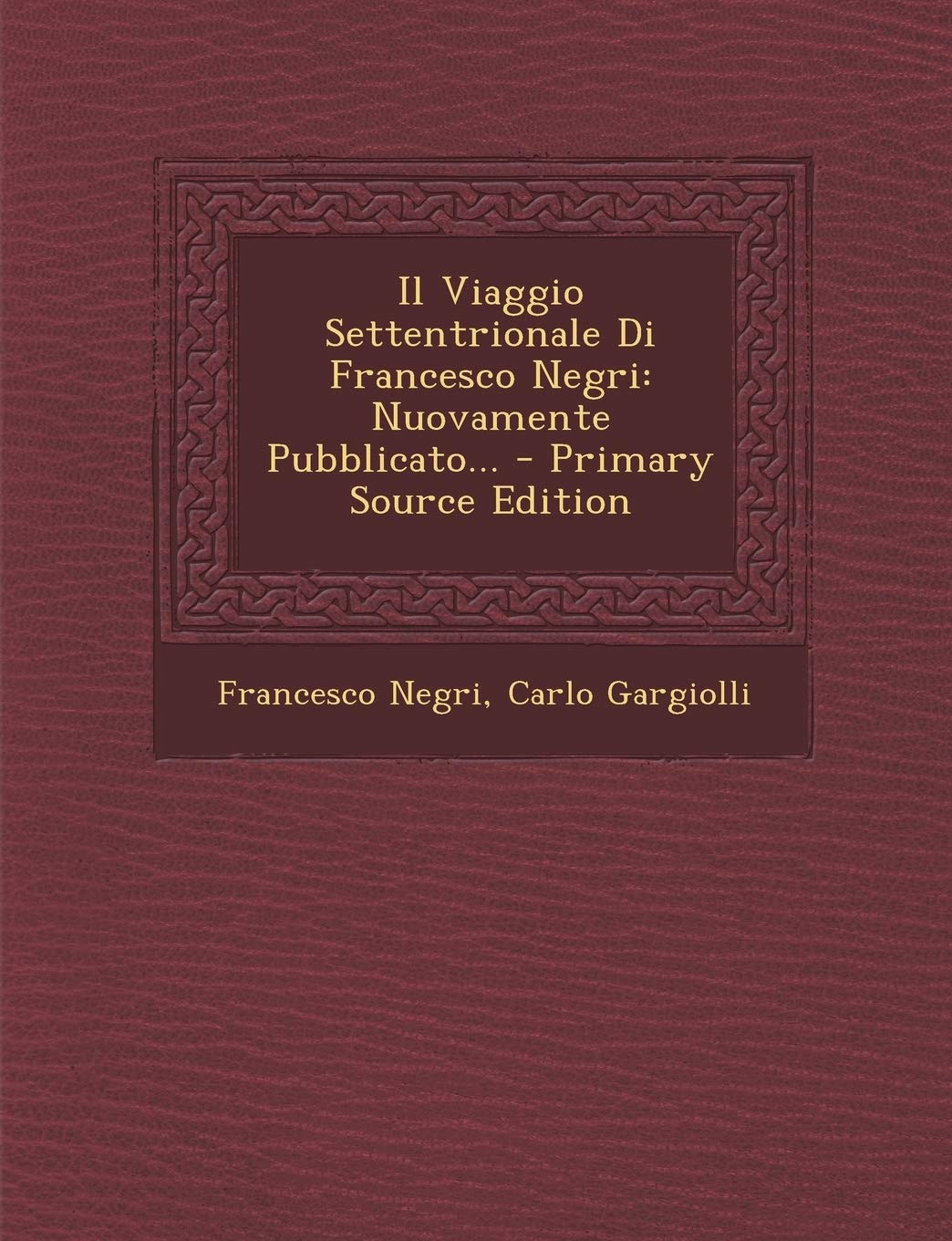 Il Viaggio Settentrionale Di Francesco Negri: Nuovamente Pubblicato... - Primary Source Edition Politics & History