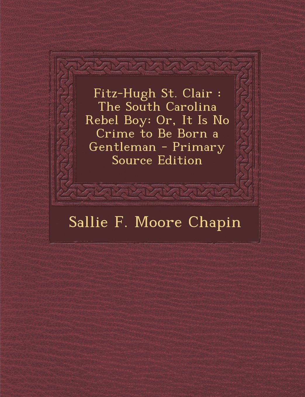Fitz-Hugh St. Clair: The South Carolina Rebel Boy: Or, It Is No Crime to Be Born a Gentleman Memories