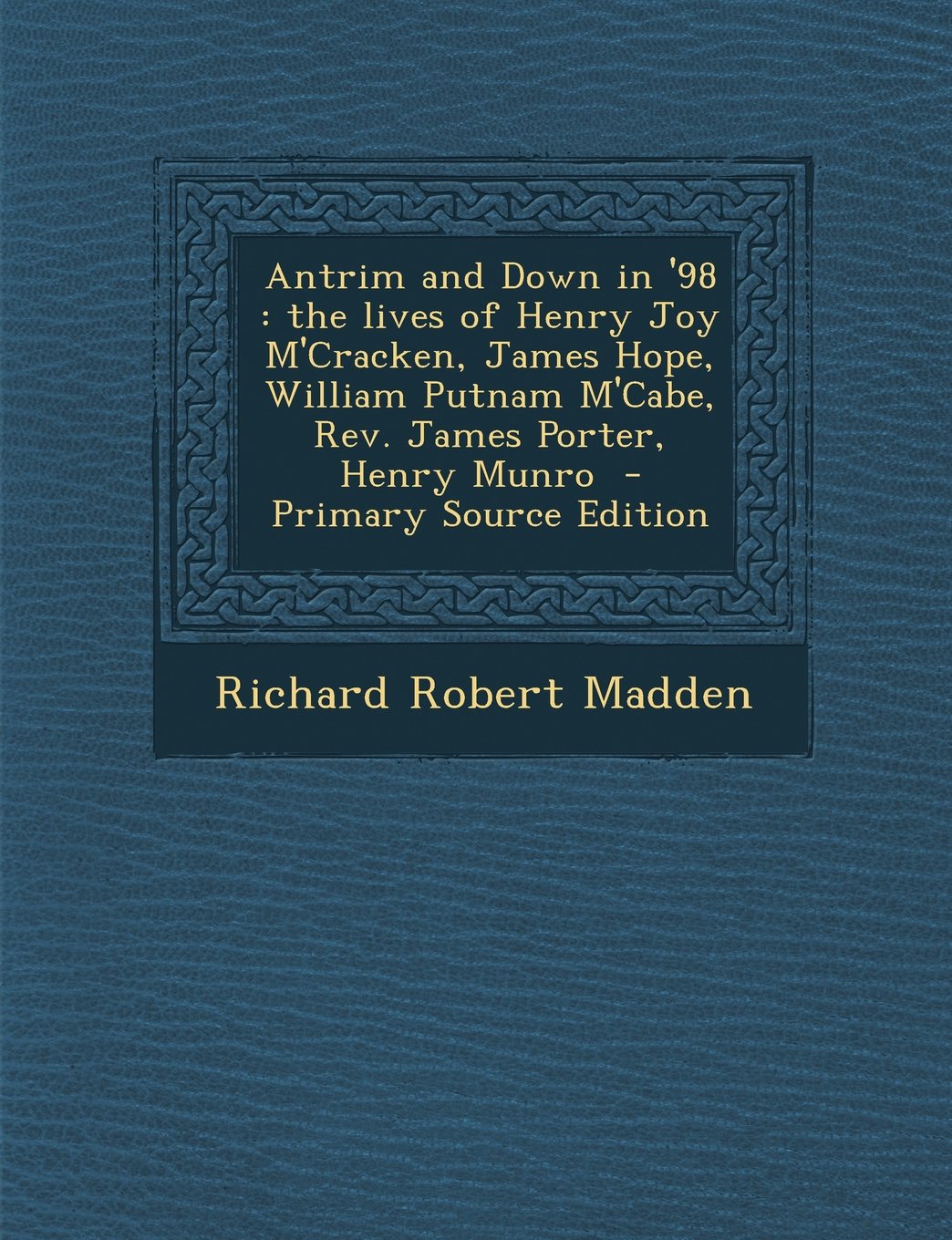 Antrim and Down in '98: the lives of Henry Joy M'Cracken, James Hope, William Putnam M'Cabe, Rev. James Porter, Henry Munro Politics & History