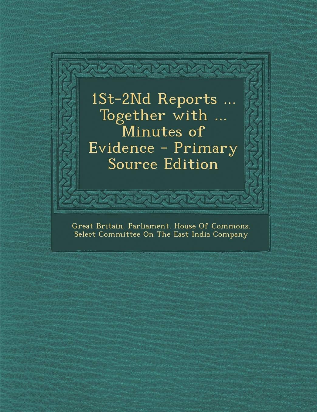 1st-2nd Reports ... Together with ... Minutes of Evidence Law