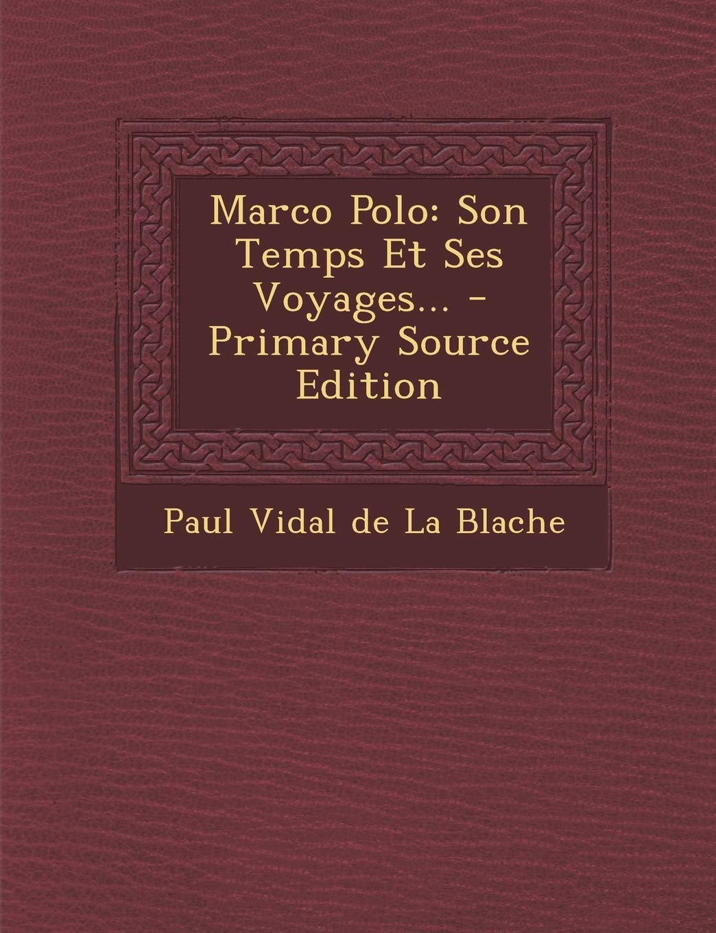 Marco Polo: Son Temps Et Ses Voyages... Politics & History