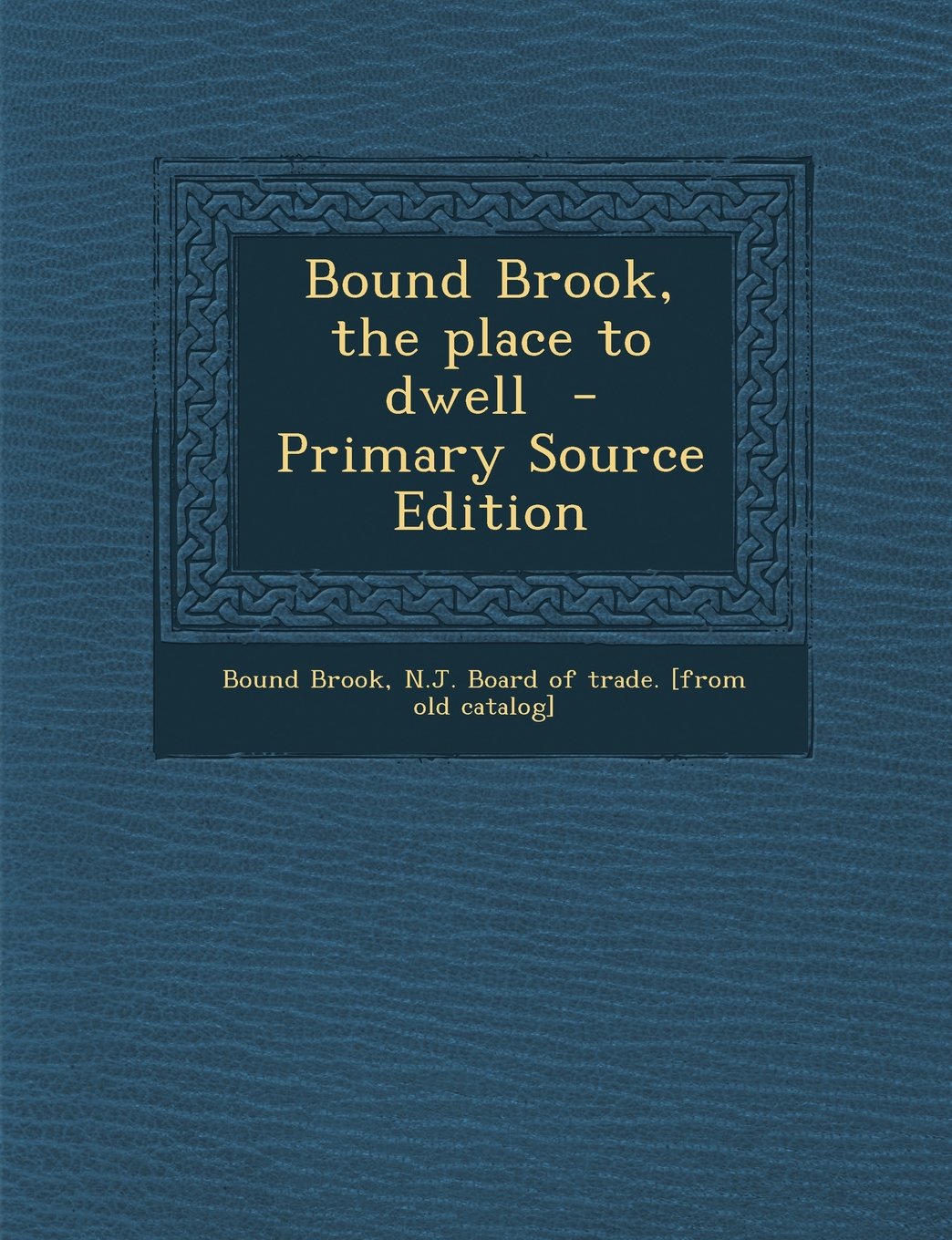 Bound Brook, the Place to Dwell - Primary Source Edition Politics & History