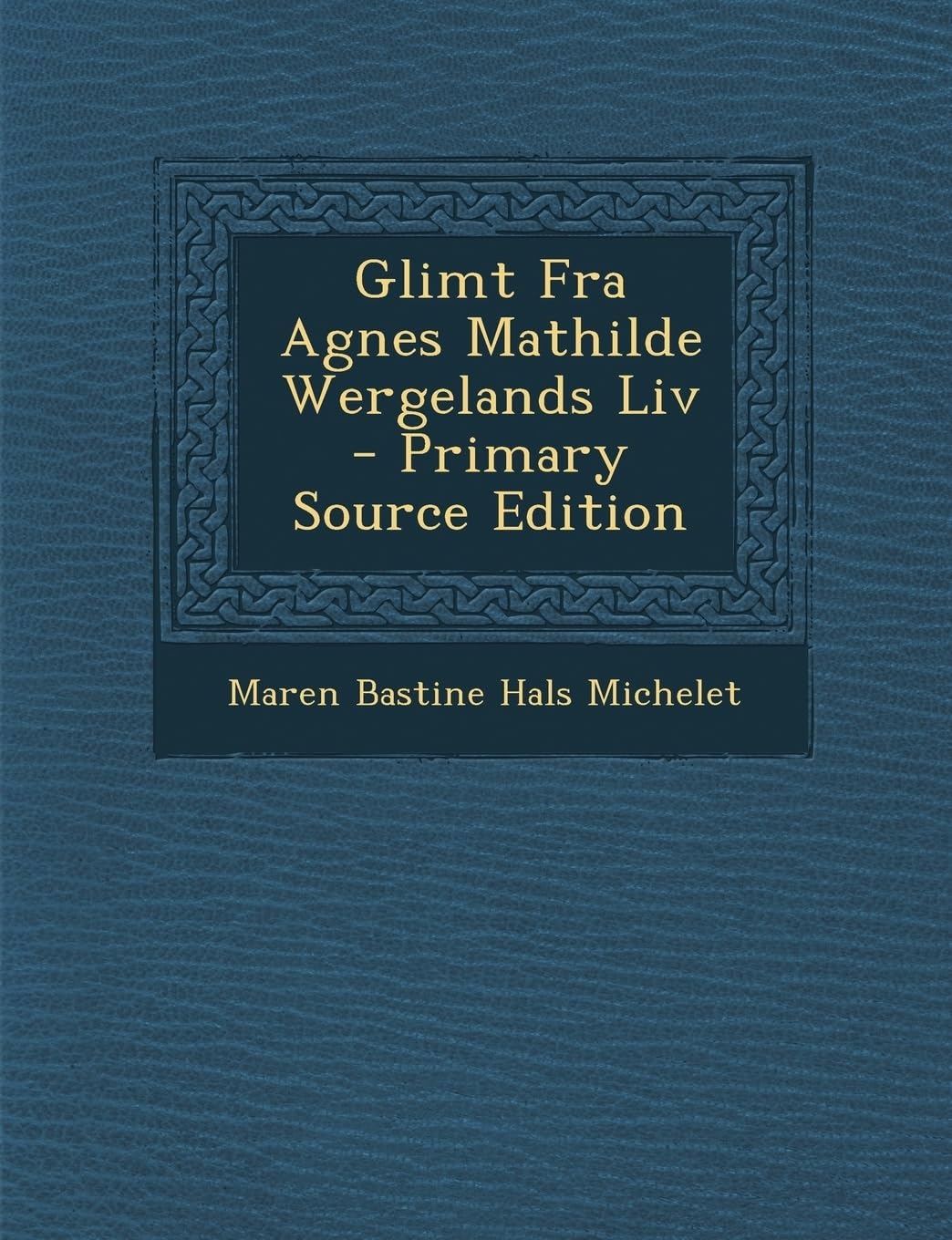 Glimt Fra Agnes Mathilde Wergelands LIV - Primary Source Edition Politics & History