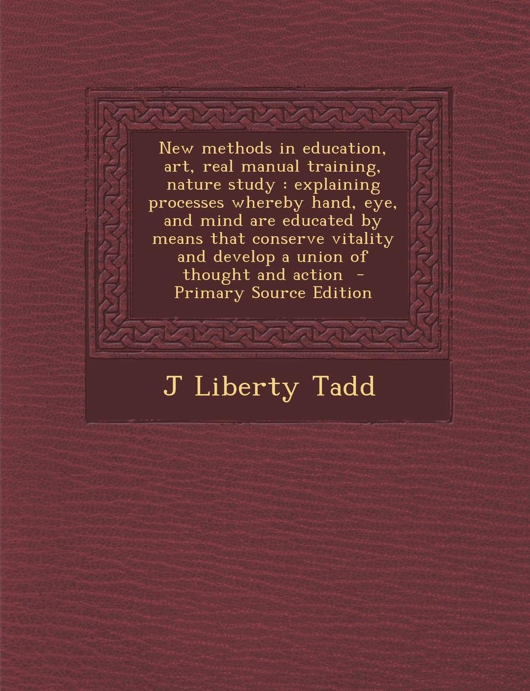 New Methods in Education, Art, Real Manual Training, Nature Study: Explaining Processes Whereby Hand, Eye, and Mind Are Educated by Means That ... and Develop a Union of Thought and Action Politics & History
