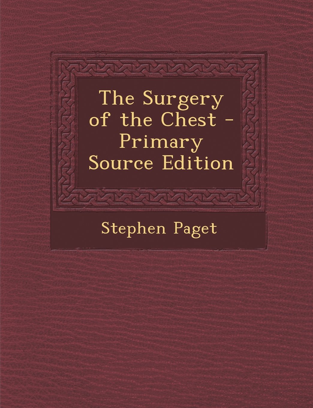 The Surgery of the Chest Medicine