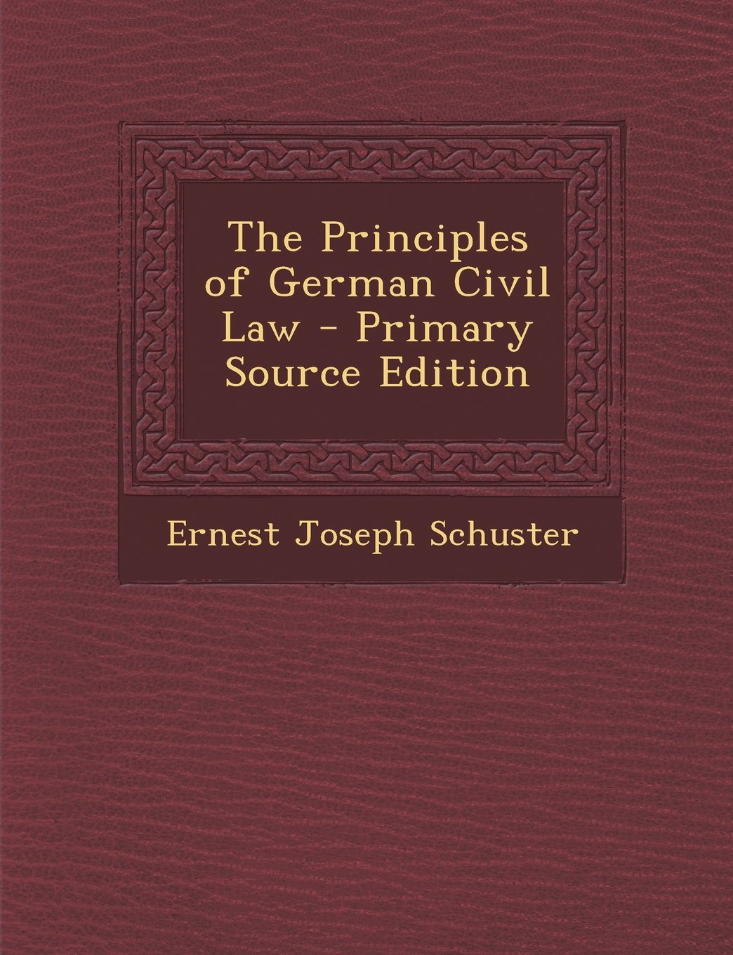 The Principles of German Civil Law Law
