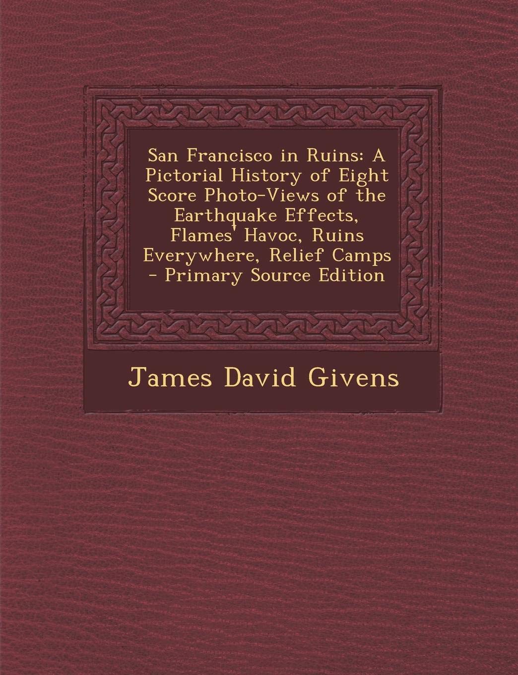 San Francisco in Ruins: A Pictorial History of Eight Score Photo-Views of the Earthquake Effects, Flames' Havoc, Ruins Everywhere, Relief Camps - Primary Source Edition Politics & History