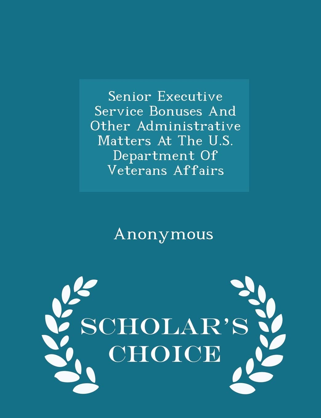 Senior Executive Service Bonuses and Other Administrative Matters at the U.S. Department of Veterans Affairs - Scholar's Choice Edition Politics & History