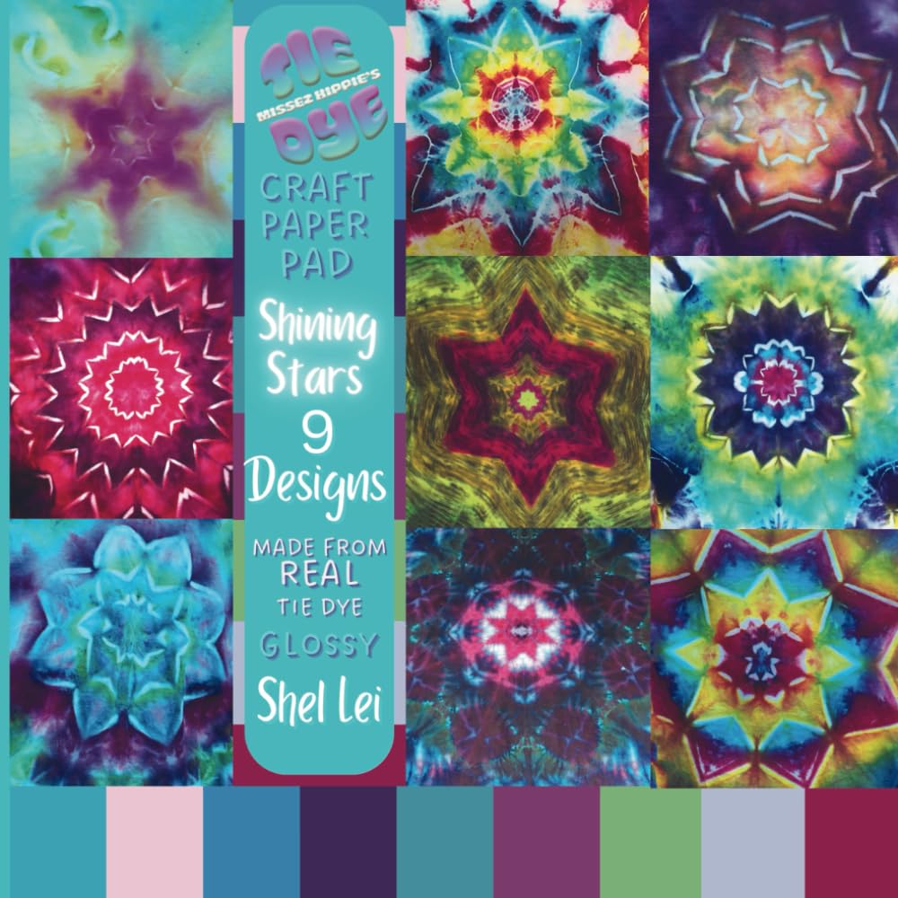 Shining Stars Tie-Dye Craft Paper Pad: Scrapbooking Paper Hobbies & Crafts