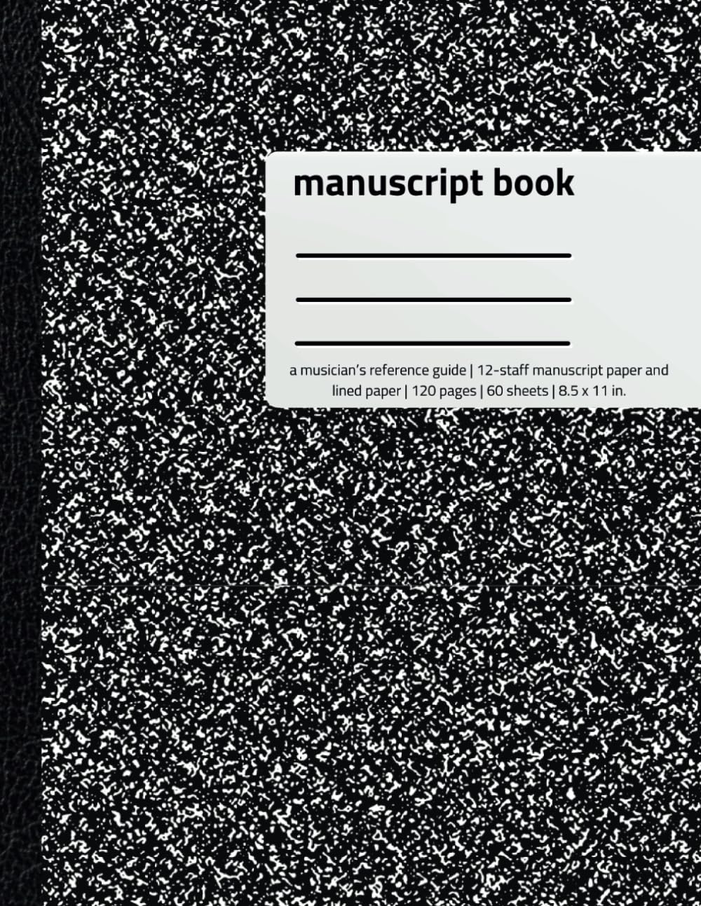 Frequency Books, Manuscript Book, Letter, 12-Staff, Classic Composition Style: with A Musician's Reference Guide Home & Household