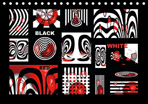 Black, white, red/UK-Version (Table Calendar 2015 DIN A5 Landscape): Design in black, white, red (Monthly calendar, 14 pages) (Calvendo Art) Leisure, Home & Garden