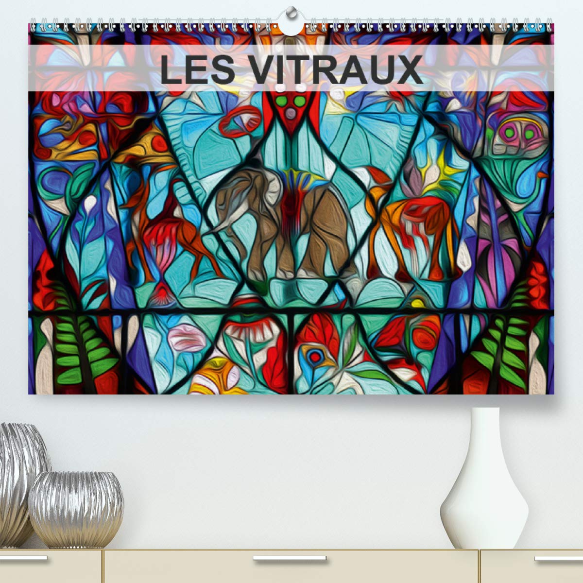 LES VITRAUX(Premium, hochwertiger DIN A2 Wandkalender 2020, Kunstdruck in Hochglanz) Architecture