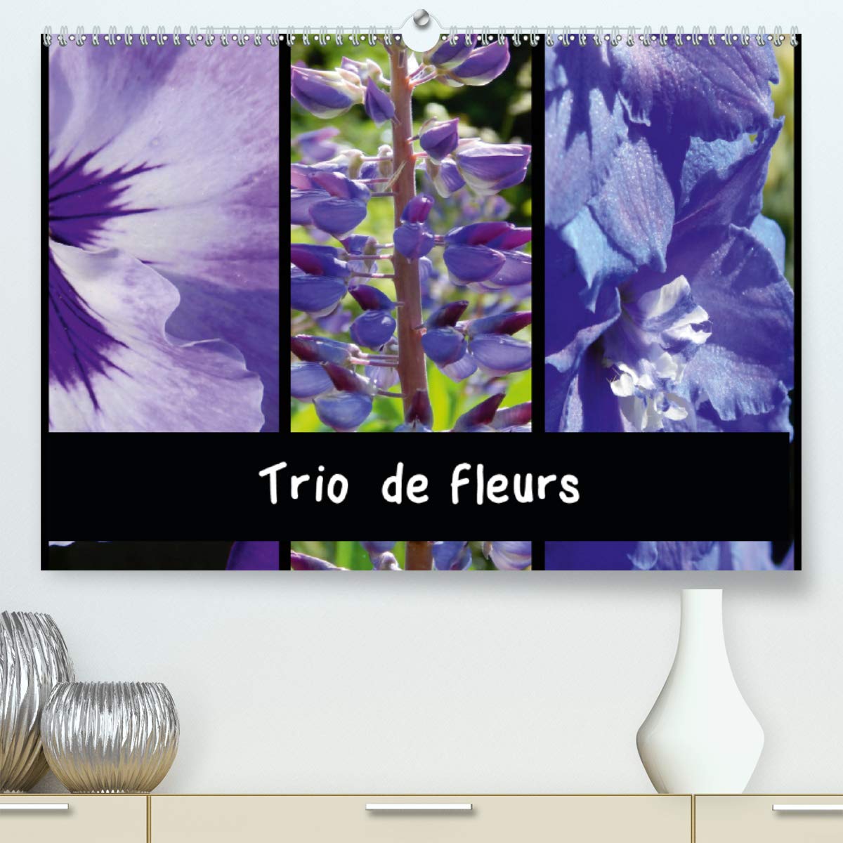 Trio de fleurs (Premium, hochwertiger DIN A2 Wandkalender 2021, Kunstdruck in Hochglanz) Hobbies & Crafts