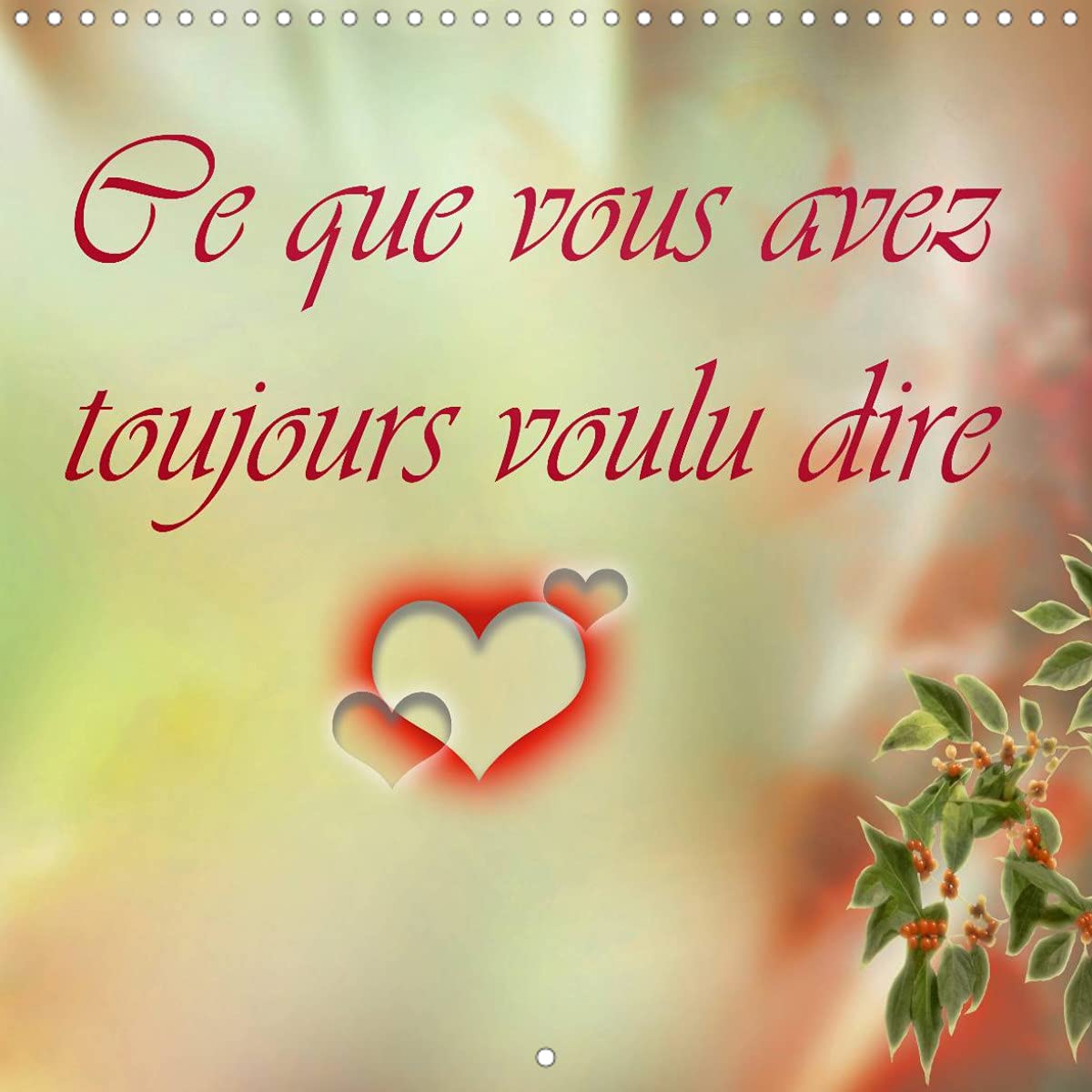 Ce que vous avez toujours voulu dire (Calendrier mural 2022 300 × 300 mm Square): Calendrier pour votre conception personnelle (Calendrier mensuel, 14 Pages ) Leisure, Home & Garden