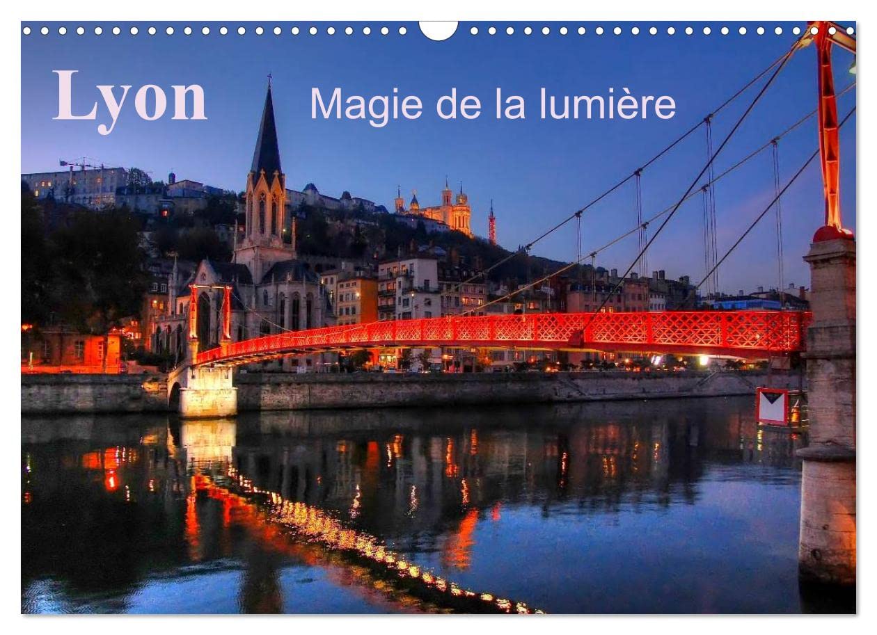Lyon Magie de la lumière (Calendrier mural 2023 DIN A3 horizontal): Lyon la nuit met en valeur la fée électricité. (Calendrier mensuel, 14 Pages ) book