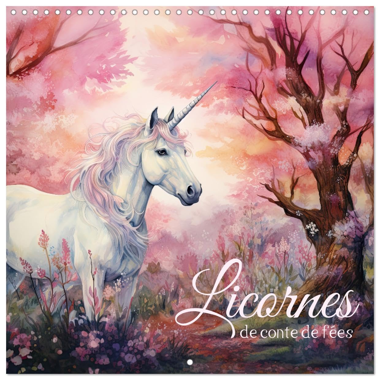 Licornes de conte de fées (Calendrier mural carré 2025 30 x 30 cm) Calendrier double avec une page pour vos prises de notes book