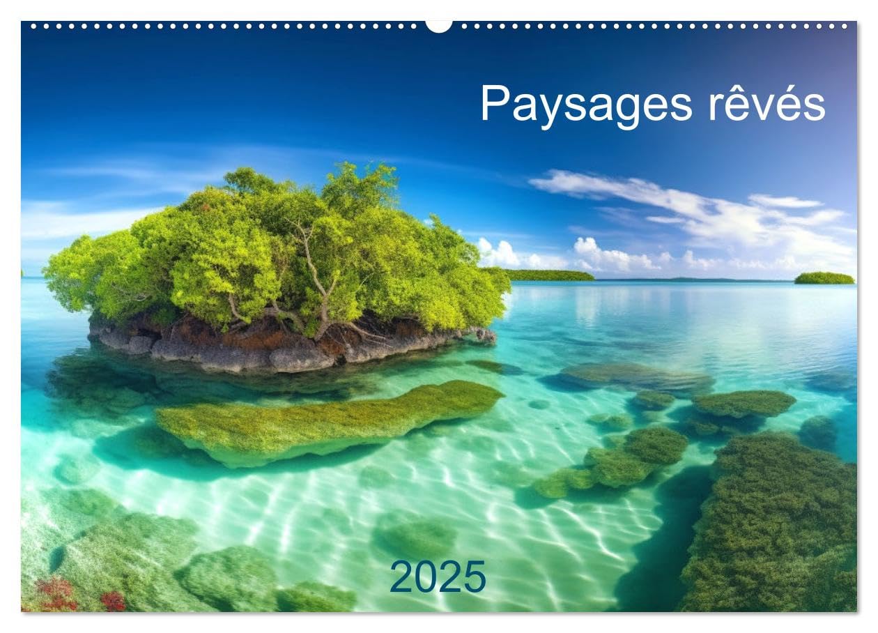 Paysages rêvés (Calendrier mural 2025 DIN A2 horizontal), CALVENDO calendrier mensuel book