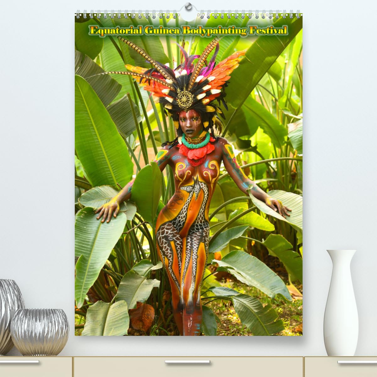 Equatorial Guinea Bodypainting Festival (hochwertiger Premium Wandkalender 2024 DIN A2 hoch), Kunstdruck in Hochglanz Books