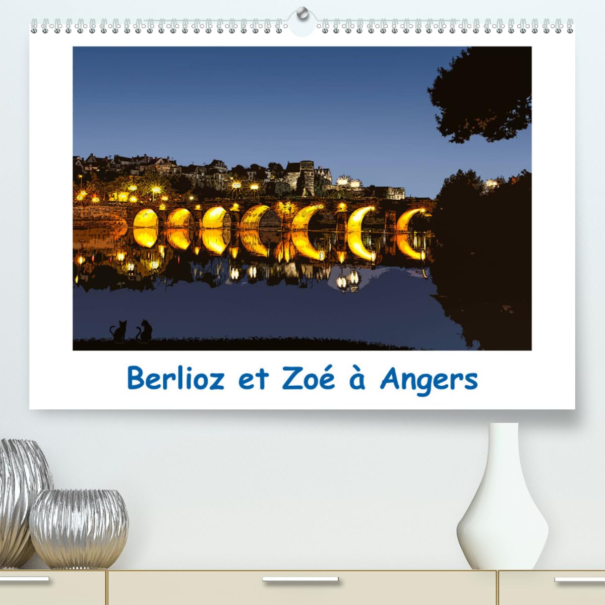 Berlioz et Zoé à Angers (hochwertiger Premium Wandkalender 2024 DIN A2 quer), Kunstdruck in Hochglanz Calendars