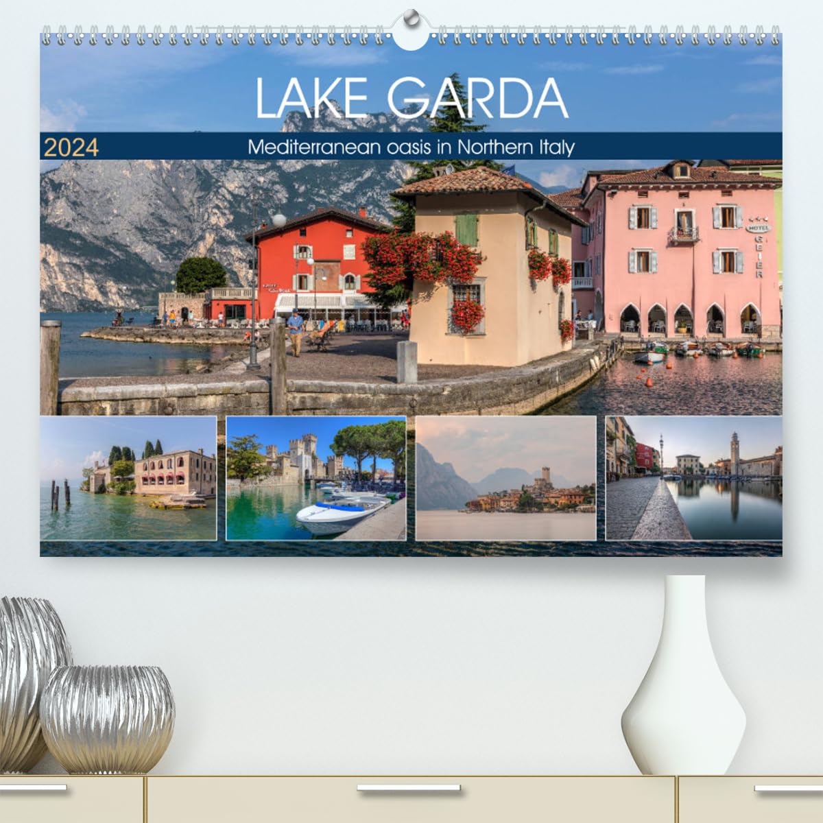 Lake Garda Mediterranean oasis in Northern Italy (hochwertiger Premium Wandkalender 2024 DIN A2 quer), Kunstdruck in Hochglanz Books