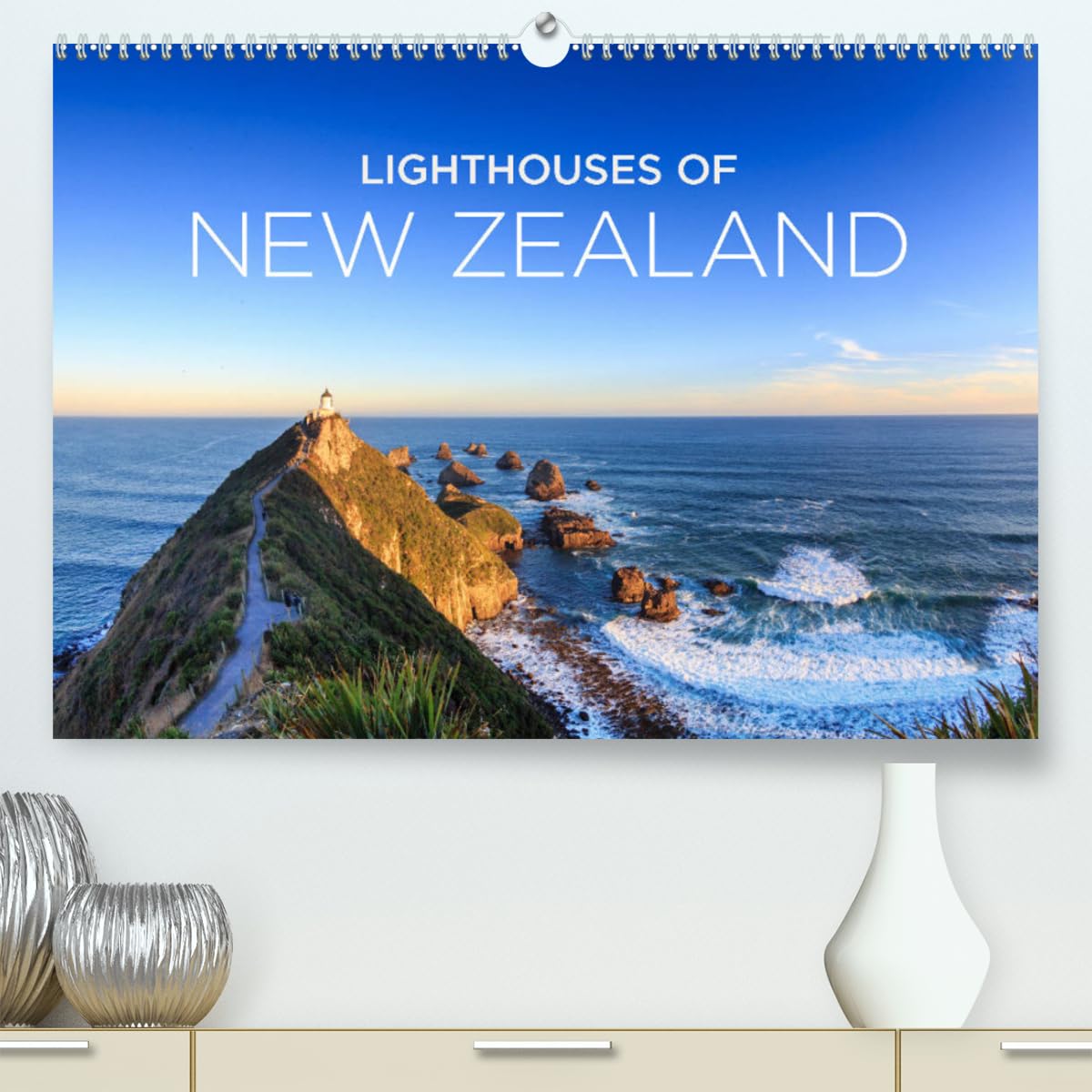 Lighthouses of New Zealand (hochwertiger Premium Wandkalender 2024 DIN A2 quer), Kunstdruck in Hochglanz Books